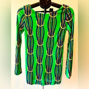 NWT JUCCA Green Italian Nautical Rope Bodycon Tunic Top - XS